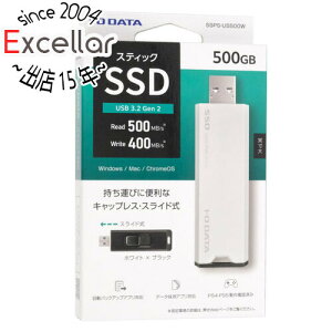 yۏؑΉ!!zI-O DATA USB 10Gbps(USB 3.2 Gen2)Ή XeBbNSSD SSPS-US500W 500GB