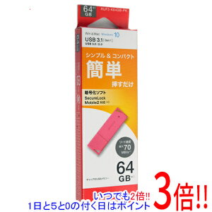 BUFFALO USB3.0�p USB�������[ RUF3-K64GB-PK 64GB �s���N