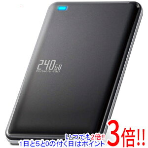 �y�����ۏؑΉ�!!�z�y�V�i�󂠂�(�������E��Ԃ�)�z ELECOM �O�t���|�[�^�u��SSD ESD-ED0240GBK 240GB