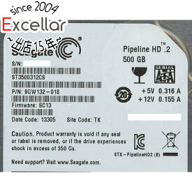 【いつでも2倍！5．0のつく日は3倍！1日も18日も3倍！】SEAGATE製HDD ST3500312CS 500GB SATA300 5900