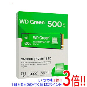 �y���ł�2�{�I1����5.0�̂����A18����3�{�I�zWestern Digital SSD WD Green SN3000 NVMe SSD WDS500G4G0E 500GB