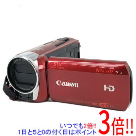 【いつでも2倍！5．0のつく日は3倍！1日も18日も3倍！】【中古】Canon製 デジタルビデオカメラ iVIS HF R32 レッド