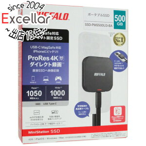 yۏؑΉ!!zBUFFALO MagSafe}OlbgΉ|[^uSSD SSD-PMS500U3-BA 500GB ubN