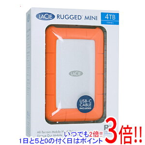 �y���ł�2�{�I1����5.0�̂����A18����3�{�I�zLaCie �|�[�^�u��HDD Rugged Mini LAC9000633 4TB