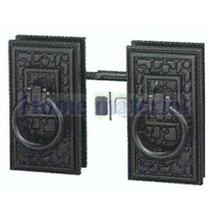 四国化成 エクステリア 補修部品 門扉 門柱 ポスト 他 C両錠 (両開き用)02LWH-BK ブラック色