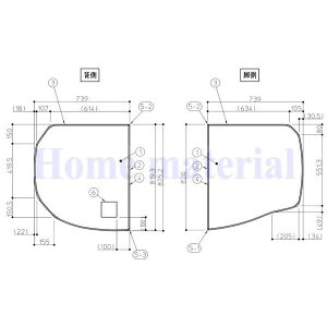 Ĉӂ TOTO Cӂ 2t^ KG165YWD N2 AFKKS81071RSAA21W AFKKS81071LSAA21W