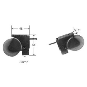 LIXIL リクシル トステム アルミサッシ 引戸 戸車 (旧 太陽 テラス用) AZWS022