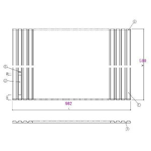 Ĉӂ TOTO Cӂ Vb^[ ӂ OF982×580mm EKK84095#N11 (iԕύX EKK84095N1#N11)iWH1014pj gg