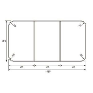 送料無料 お風呂のふた パナソニック (松下電工 ナショナル) 組みふた 風呂ふた GKU74KF8SK (光景品番 GKU74KF8SKS )780×1485mm