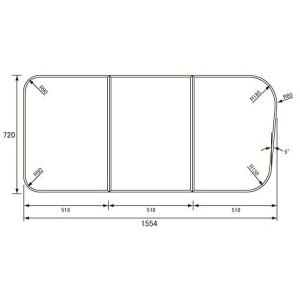 送料無料 お風呂のふた パナソニック (松下電工 ナショナル) 組みふた 風呂ふた GKU74WKF7NK((新品番 GKU74WKN7NKTC)) 720×1554mm
