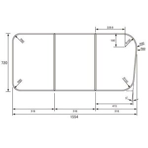 お風呂のふた パナソニック (松下電工 ナショナル) 組みふた 風呂ふた GKU74WKF8NK 720×1554mm