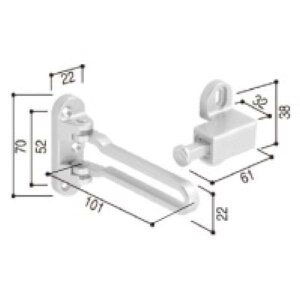 送料込み YKK 玄関ドア ドアガード(アミティーII 親子用)(プロント20・23,プロントV2000両開き・親子用)HH2K17944