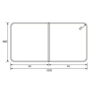 お風呂のふた パナソニック (松下電工 ナショナル) 組みふた 風呂ふた RL9141AKC (後継品番 RL9141AKTC ) 680×1332mm 旭化成向け