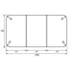 お風呂のふた パナソニック (松下電工 ナショナル) 組みふた 風呂ふた RLU74KF8SK (後継品番 GKU74KF8SKS ) 780×1485mm