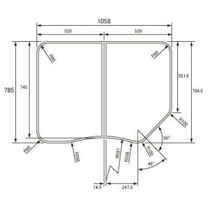 送料無料 お風呂のふた パナソニック (松下電工 ナショナル) 組みふた 風呂ふた RSV73AN1K 785×1058mm