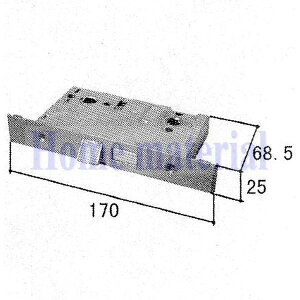 三協アルミ 勝手口ドア 部品 レバーハンドル 錠ケース バックセット ドアラッチ 部品番号 WD1264 1SET