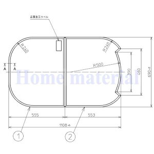  Ĉӂ TOTO Cӂ yʑgݍ킹ӂӂ YWK132 (pi PCF1300R T980W) OF1108×690mm