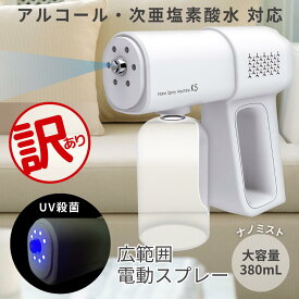 【訳あり 箱つぶれ】ナノスプレーマシーン ナノスプレーガン 家庭用 消毒噴霧器 ナノミスト 消毒滅菌 遠距離噴射 自動噴霧 2000mAhバッテリー スプレーガン アルコール スプレーボトル アルコール対応 ミスト 消臭 靴 除菌 次亜塩素酸水 充電式 噴霧器 消毒 スプレー