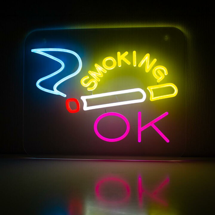 楽天市場】【ネオンマジックシリーズ】LEDネオンサイン [SMOKING OK 