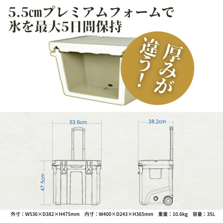楽天市場】クールマックス クーラーボックス（35 L/37QT）ベージュ 