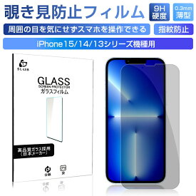 iPhone13/14/15/16/17シリーズ 強化ガラス保護フィルム 覗き見防止 iPhone16 / 16Plus / 16pro / 16promax / 15 / 15Plus / 15pro / 15promax 画面保護フィルム 0.3mm超薄 液晶画面保護シート 指紋防止 飛散防止 気泡ゼロ 高精度 高感度タッチ 送料無料