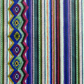 ラミネート かぎ編みニットのストライプ Crocheted Knit stripes RICONIC シーチングプリント ニット柄
