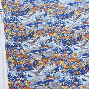 【数量3(30cm)から10cm単位】Liberty リバティ ハリー・ジェームス・ジャングル ピカデリーポプリン 帆布生地