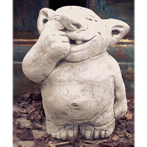 【野川農園】【英国製 イングリッシュオーナメント】モンスターUK(12678)H=33cm ゴブリン ガーゴイル 妖精 怪物 イングリッシュ ストーン オブジェ【ガーデニング オーナメント ガーデンオーナ