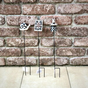 【野川農園】 ラビットピック3種セット(13837)H=30cm 不思議の国のアリス うさぎピック ラビットピック【ピック かわいい ポリレジン製】【ガーデニング オーナメント ガーデンオーナメント