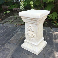 【野川農園】ローマスタンドS（花）【ポリレジン製 花台】【園芸 ガーデニング FRP 台座 円柱】【オシャ…