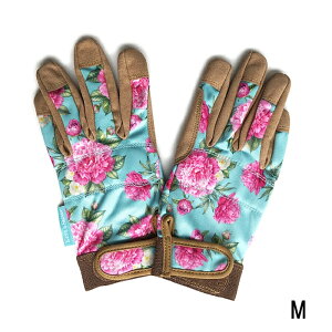 【英国製 Kent & Stowe ケントストー】プレミアムガーデングローブ M (wex-00552) ピオニー 花柄 Premium Comfort Gloves Peony【英国製 Kent & Stowe ガーデングローブ 手袋 バラ タッチパネル対応 スマホ対応