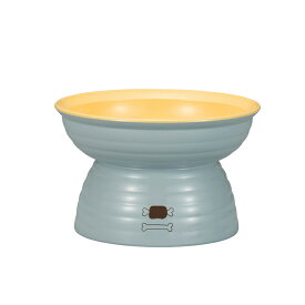 【送料無料】 宮本産業 ペット食器 みやわん 脚付きフードボウル バイカラー クリーンコート加工 ブルー イエロー 約235ml