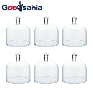 【送料無料】 東洋佐々木ガラス ミニドーム 花かざり ミニドーム クリア 高さ約7.1cm、最大径約φ6.5cm 6個入 TS44013-1 ( ドームドーム ミニ 皿 小鉢 蓋付 ふた付き 丸型 丸 取り皿 )