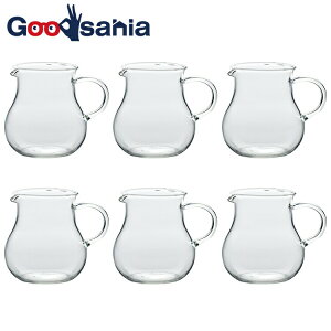 【送料無料】 東洋佐々木ガラス ピッチャー シロップピッチャー 取っ手付き クリア 80ml 6個入 TS44029 ( 小型 容器 珈琲 コーヒー カフェオレ 紅茶 ガムシロップ メープル はちみつ )