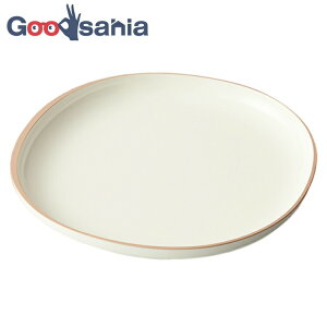 【送料無料】 竹中 食器 scoosy プレート L 日本製 ホワイト 約22.5×22.5×2.2cm T-26619 ( 皿 プレート リム リム付き 大きめ 浅め 無地 くすみカラー 可愛い お洒落 )