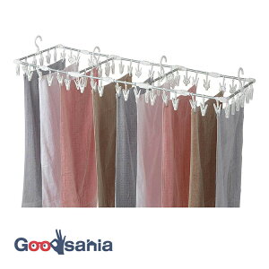 【送料無料】 東和産業 洗濯ハンガー JD 伸縮アルミ角ハンガーワイド【 60ピンチ 】 ホワイト (展開時)約38×117×18cm 24686 ( アルミ 大きめ 伸縮 )