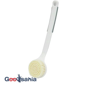 【送料無料】 東和産業 ボディブラシ リラケア グリップボディブラシ 日本製 ホワイト 約8.5×4×34cm 32321 ( ボディーブラシ ブラシ 柄付き 長め 背中 垢すり やわらかめ 泡 風呂 )