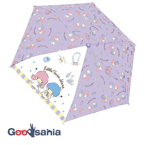 【送料無料】 ジェイズプランニング 折りたたみ傘 折畳傘 キキ&ララ パープルキュート パープル 親骨53cm 90445 ( 折り畳み傘 手開き 53センチ コンパクト 丈夫 耐風 子供用 通学 通園 )