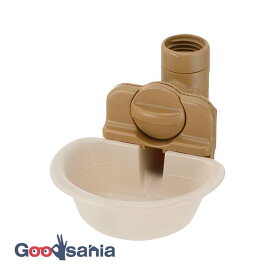 【送料無料】 リッチェル ドッグウォーターディッシュ S アイボリー ( 犬 給水器 給水 水飲み ペットボトル 皿タイプ 飲みやすい 高さ調整可 ケージ取付 )