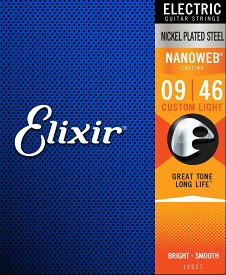 Elixir エリクサー エレキギター弦 009-046 1パック NANOweb ナノウェブ コーティング弦 12027-1P