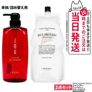 【2点セット 国内正規品】LebeL ルベル イオ クレンジング リラックスメント シャンプー 600ml + ナチュラル ヘア トリートメント ウィズ RP 1600ml 詰替 ヘアケア 本体 送料無料