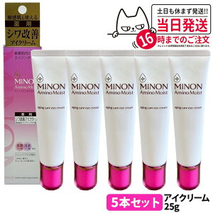 【5本セット 国内正規品】ミノン アミノモイスト エイジングケア アイクリーム 25g MINON 医薬部外品 目元ケア うるおい 乾燥 スキンケア 第一三共ヘルスケア 送料無料
