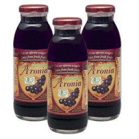 【公式】有機アロニア100％果汁3ビンセット 送料無料 抗酸化力ナンバーワン果汁 砂糖不使用 添加物無添加 ポリフェノール アントシアニン ブルガリア産 オーガニック