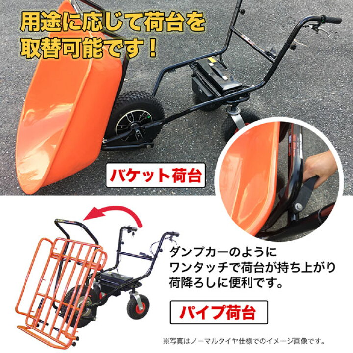 楽天市場】ワキタ アシストキャリー らくらく君 MAC120 農耕地用タイヤ 