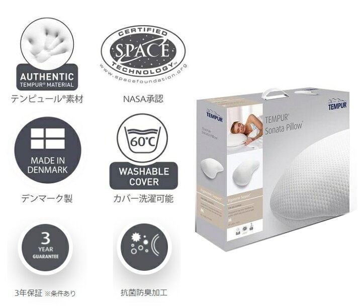 楽天市場】(メーカー直送)(代引不可)【枕＆枕カバーセット】TEMPUR 