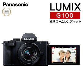 パナソニック ミラーレス一眼カメラ LUMIX DC-G100K-K 12-32 標準ズームレンズキット panasonic ルミックス 動画 VLog 映像 小型 軽量 コンパクト