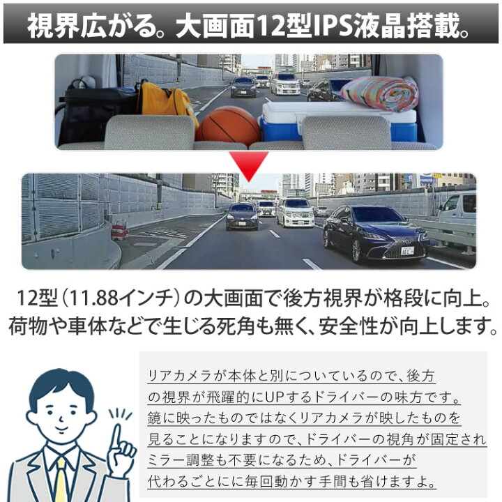 楽天市場】ケンウッド デジタルルームミラー型ドライブレコーダー DRV 