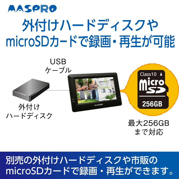 楽天市場】【増設カメラ1台＆クロス付き】 マスプロ電工 モニター 