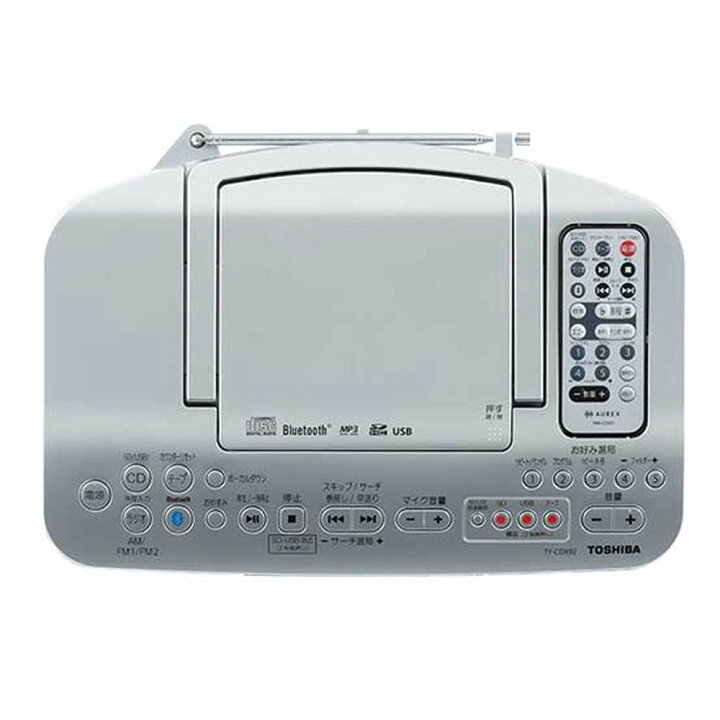 楽天市場】【3大特典付き】東芝 CDラジカセ TY-CDX92(S) シルバー