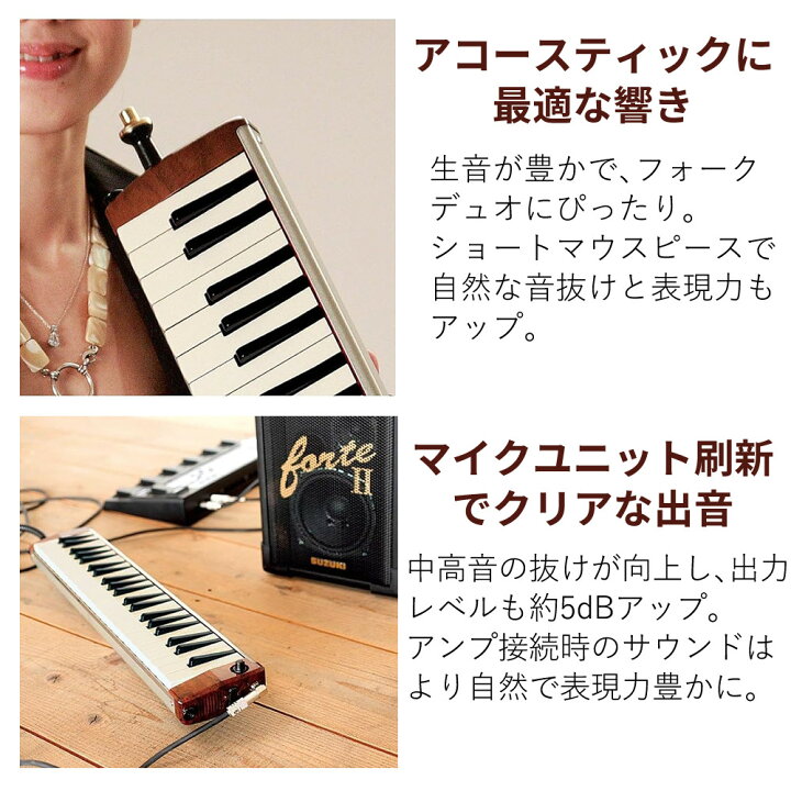 楽天市場】ハモンド HAMMOND44 PRO-44Hv2 鍵盤ハーモニカ エレアコ 